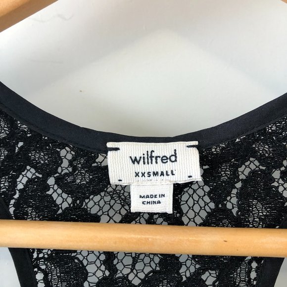 Aritzia Wilfred Silk + Lace Black Racerback XXS - Picture 3 of 8
